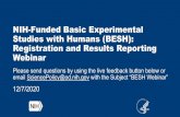 NIH-Funded Basic Experimental Studies with Humans (BESH ...