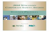 2010W ISCONSIN CORPORATE SAFETY AWARDS