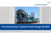 Pre-OwnedGas Turbine Power Barge48 MW - LOHRMANN