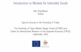 Introduction to Markets for Indivisible Goods