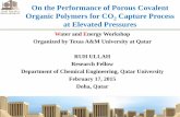 On the Performance of Porous Covalent Organic Polymers for ...