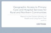 Geographic access to Primary Care and Hospital Services ...