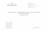 BACPAR TOOLBOX OF OUTCOME MEASURES Version 2