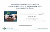 Implementation of Lean, Energy & Ei t(LE2)Pj t ...