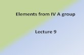 Elements from IV A group Lecture 9 - BSMU
