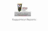 Rapporteur Reports