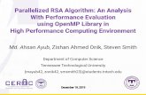 Parallelized RSA Algorithm: An Analysis With Performance ...