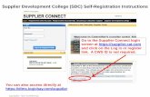 Supplier Development College (SDC) Self-Registration ...