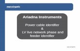 Power cable identifier LV live network phase and feeder ...