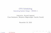 CPU Scheduling - Operating System Design MOSIG 1