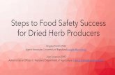 Steps to Food Safety Success for Dried Herb Producers
