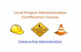 Local Project Administration Certification Course
