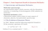 Chapter 1. Some Important Results in Quantum Mechanics 1.1 ...