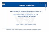 System-Wide Coherence in UN development activities - UNITAR