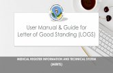 Manual for Letter of Good Standing (LOGS)
