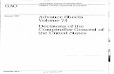 OGC-95-6 Advance Sheets: Volume 74, Decisions of the ...