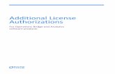 Additional License Authorizations