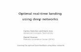 Optimal real-time landing using deep networks
