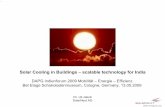 Solar Cooling in Buildings – scalable technology for India