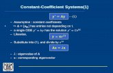 Constant-Coefficient Systems(1)