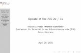 Presentation: Update of the AIS 20 / 31