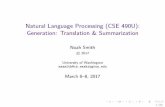 Natural Language Processing (CSE 490U): Generation ...
