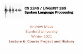 Andrew Maas Stanford University Winter 2021