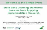 State Early Learning Standards: Lessons from Applying ...