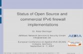 Status of Open Source and commercial IPv6 firewall - GUUG