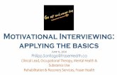 Motivational Interviewing: applying the basics