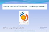 Round Table Discussion on “Challenges in CGD