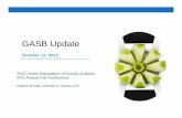 GASB Update - Texas Association of County Auditors