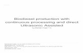 Ultrasonic Assisted continuous processing and direct ...