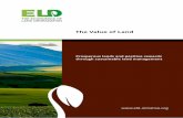 The Value of Land - ELD Initiative