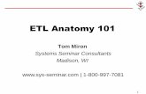 ETL Anatomy 101 - sys-seminar.com