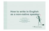 How to write in English as a non-native speaker