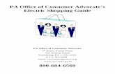 PA Office of Consumer Advocate’s Electric Shopping Guide