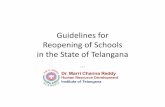 Guidelines for Reopening of Schools in the State of Telangana