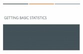 GETTING BASIC STATISTICS - WordPress.com