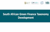 South African Green Finance Taxonomy Development