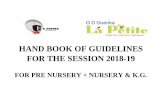 HAND BOOK OF GUIDELINES FOR THE SESSION 2018-19
