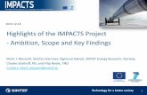 Highlights of the IMPACTS Project - Ambition, Scope and ...