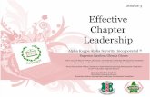 Effective Chapter Leadership