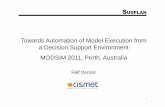 Towards Automation of Model Execution from a Decision Support