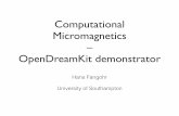 Computational Micromagnetics OpenDreamKit demonstrator