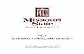 FY21 INTERNAL OPERATING BUDGET - Missouri State University