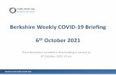 Berkshire Weekly COVID-19 Briefing 24th February 2021