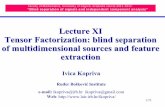 Lecture XI Tensor Factorization: blind separation of ...