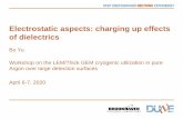 Electrostatic aspects: charging up effects of dielectrics