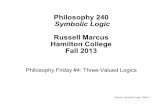 Philosophy 240 Symbolic Logic - That Marcus Family